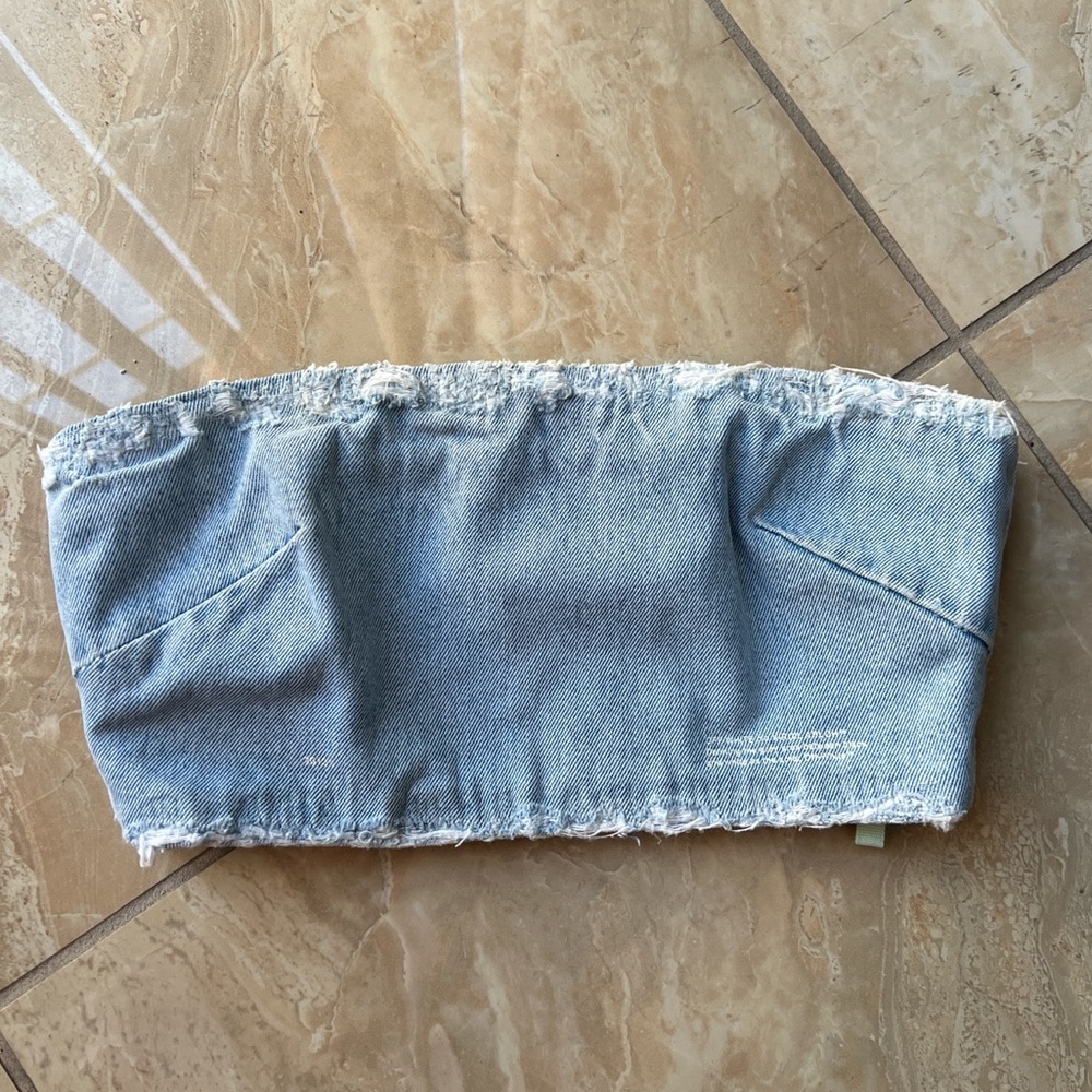 OFF-WHITE c/o Virgil Abloh denim crop top